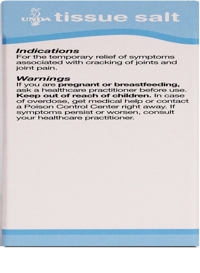 UNDA Calcarea Fluorica 6X | Homeopathic Remedy Helps Temporarily Relieve Symptoms Associated with Cracking of Joints | 100 Tablets - Image 4